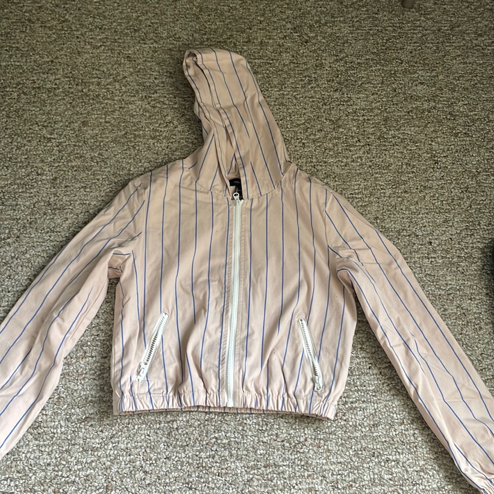 Pink and blue bomber jacket